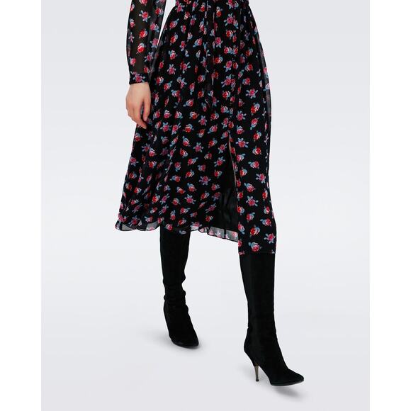 DVF Diane von Furstenberg Erica floral-print midi dress Size 0 - Picture 2 of 11